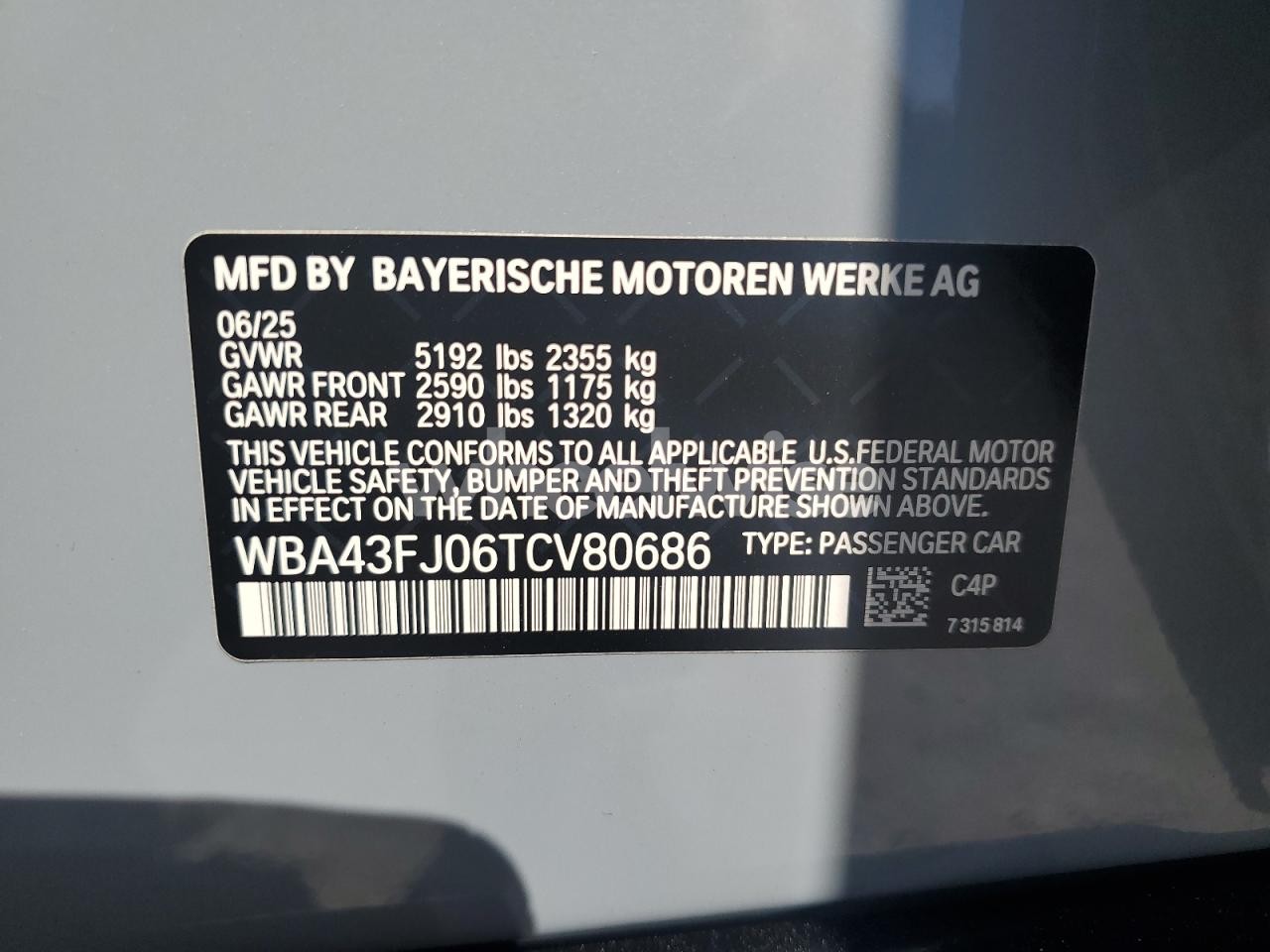 Photo 12 of 2026 BMW 530 I (VIN WBA43FJ06TCV80686)