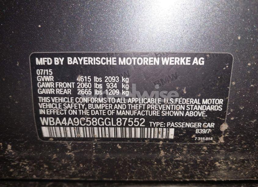 Photo 9 of 2016 Bmw 428i GRAN COUPE (VIN WBA4A9C58GGL87552)