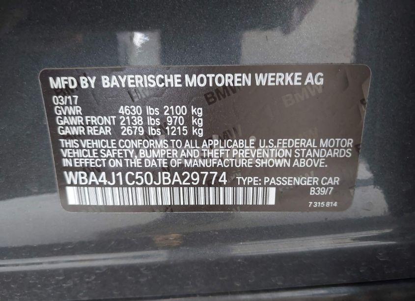 Photo 9 of 2018 Bmw 430i GRAN COUPE (VIN WBA4J1C50JBA29774)