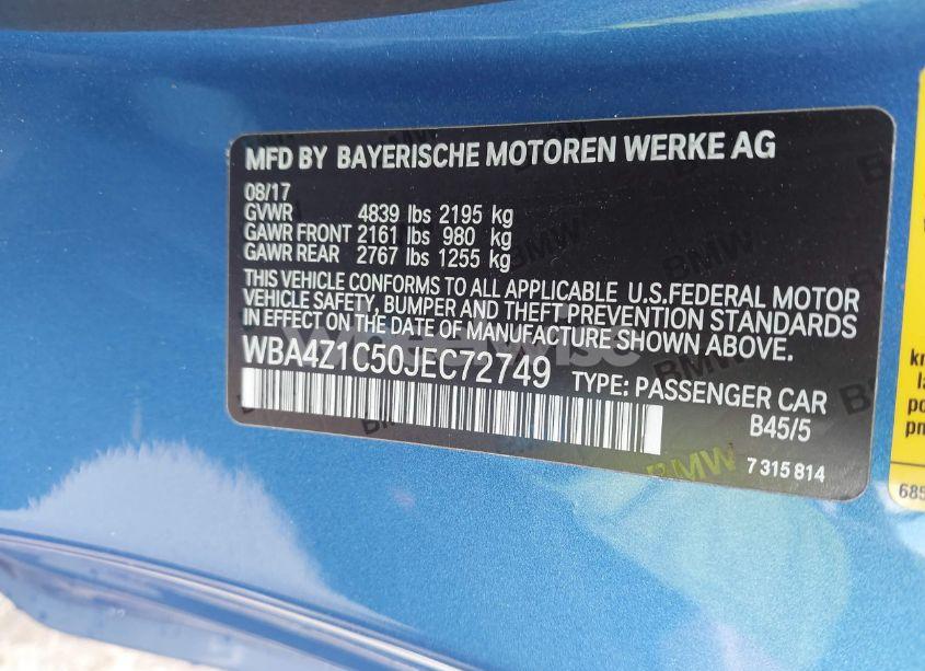 Photo 9 of 2018 Bmw 430i (VIN WBA4Z1C50JEC72749)