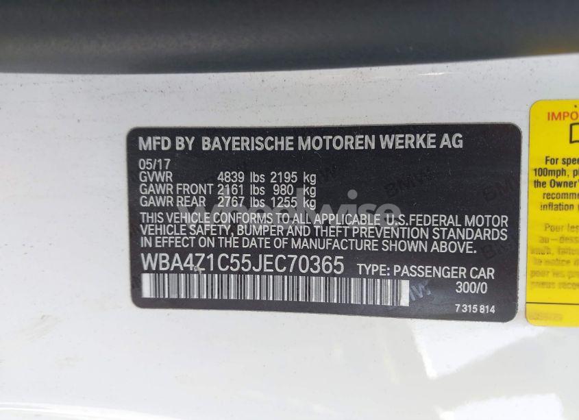 Photo 9 of 2018 Bmw 430i (VIN WBA4Z1C55JEC70365)