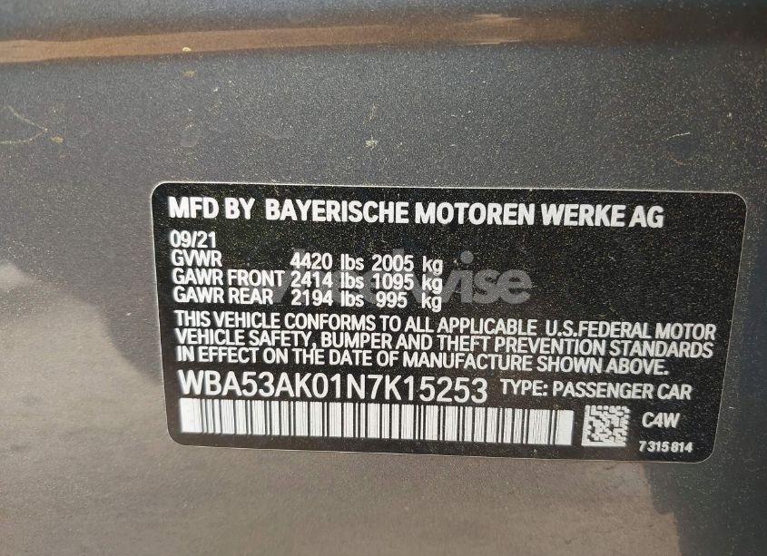 Photo 9 of 2022 Bmw 228 GRAN COUPE I SDRIVE (VIN WBA53AK01N7K15253)