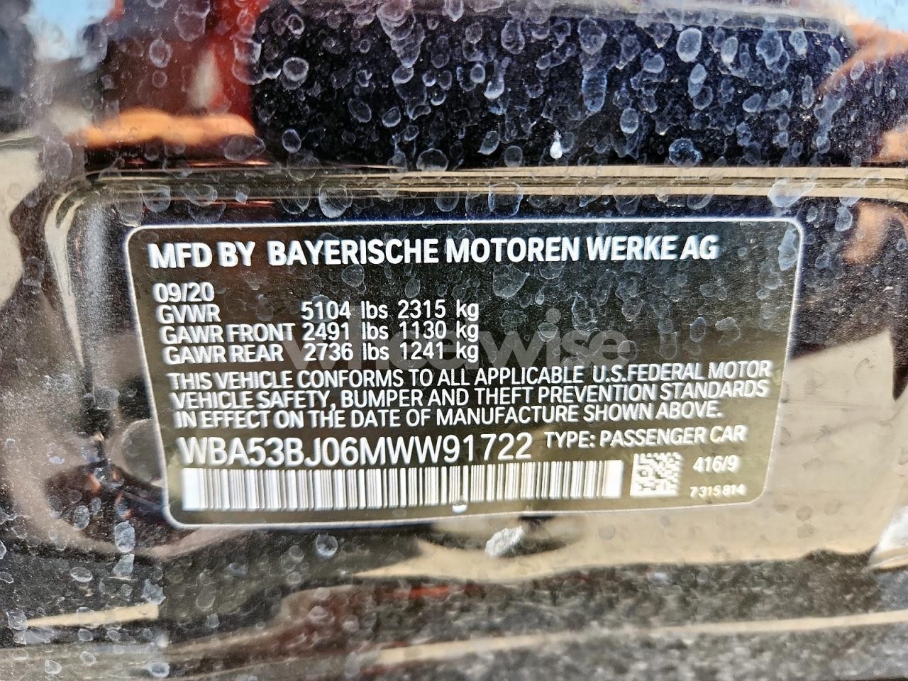 Photo 12 of 2021 BMW 540 I (VIN WBA53BJ06MWW91722)