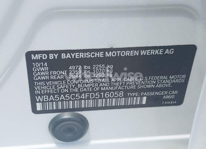 Photo 9 of 2015 Bmw 528i (VIN WBA5A5C54FD516058)