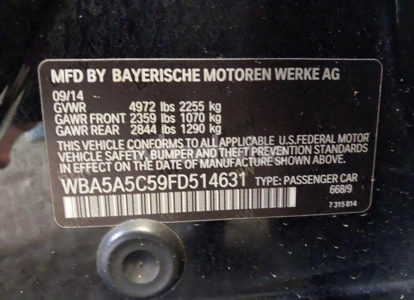 Photo 9 of 2015 Bmw 528i (VIN WBA5A5C59FD514631)