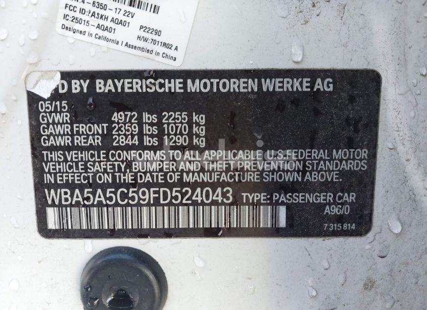 Photo 9 of 2015 Bmw 528i (VIN WBA5A5C59FD524043)