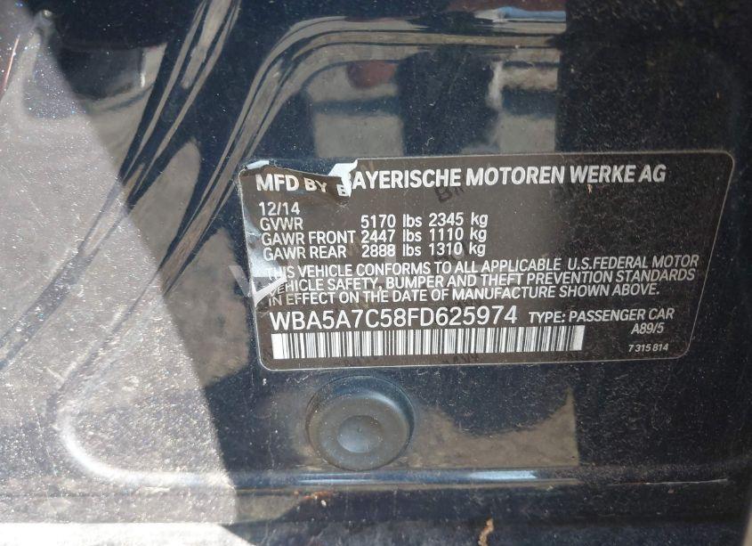 Photo 9 of 2015 Bmw 528i XDRIVE (VIN WBA5A7C58FD625974)