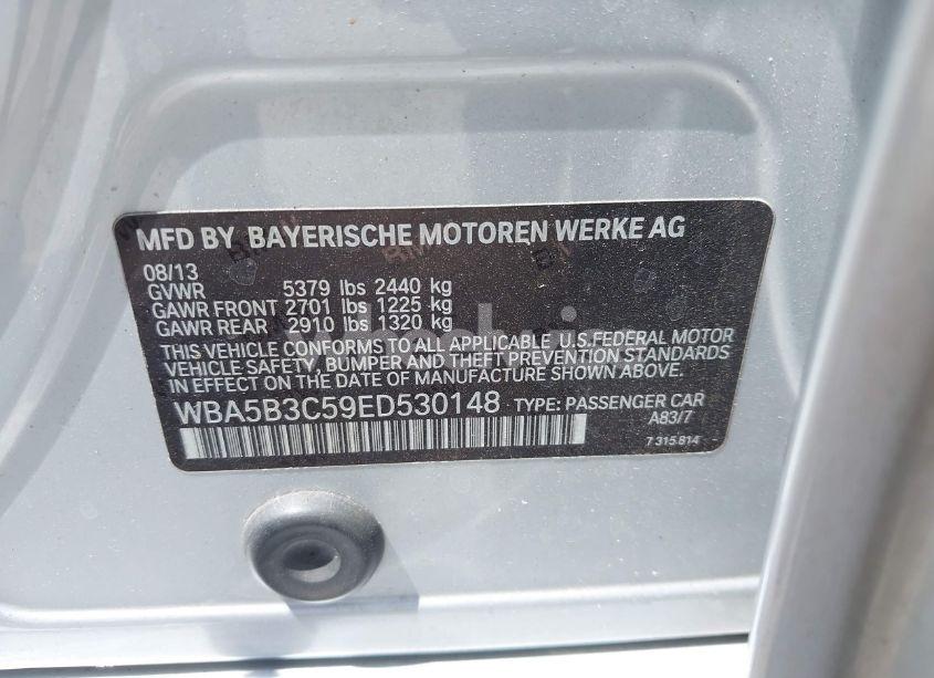 Photo 9 of 2014 Bmw 535i XDRIVE (VIN WBA5B3C59ED530148)