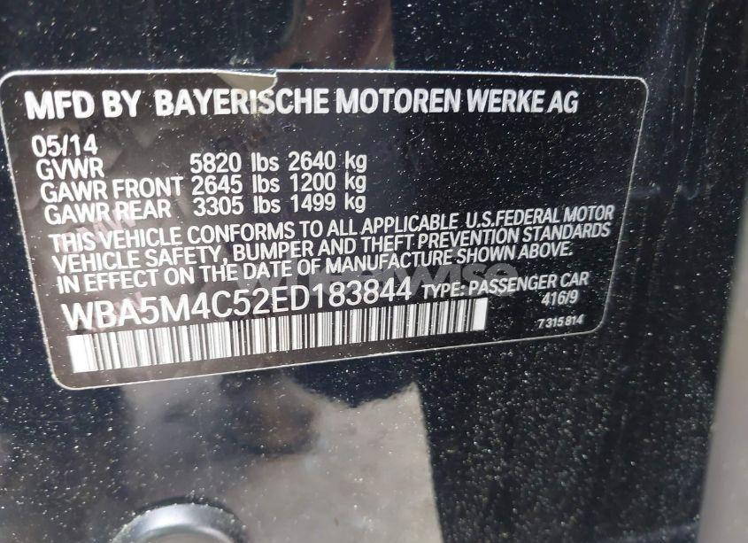 Photo 9 of 2014 Bmw 535i GRAN TURISMO XDRIVE (VIN WBA5M4C52ED183844)