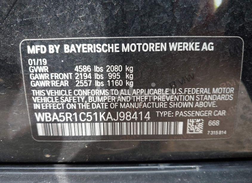 Photo 9 of 2019 Bmw 330i (VIN WBA5R1C51KAJ98414)