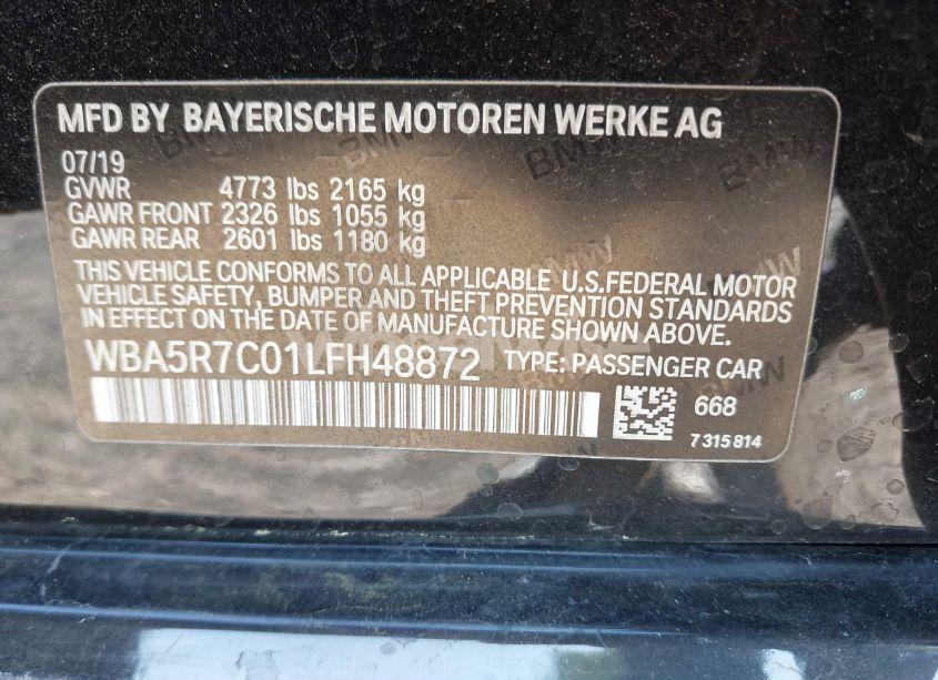 Photo 9 of 2020 Bmw 330i XDRIVE (VIN WBA5R7C01LFH48872)