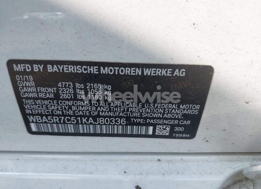 Photo 9 of 2019 Bmw 330i XDRIVE (VIN WBA5R7C51KAJ80336)