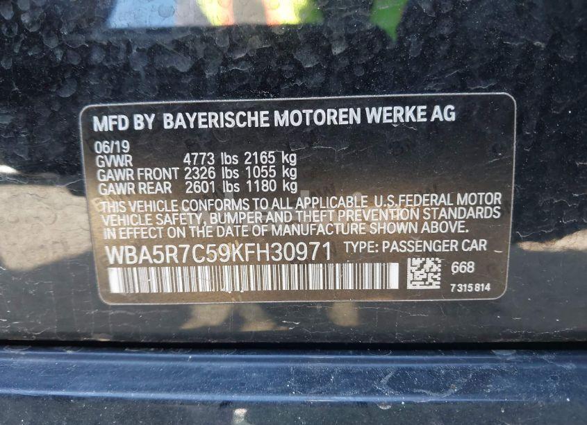 Photo 9 of 2019 Bmw 330i XDRIVE (VIN WBA5R7C59KFH30971)