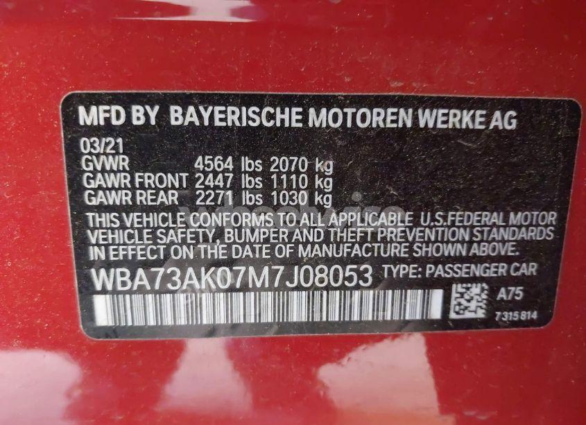 Photo 9 of 2021 Bmw 228i GRAN COUPE XDRIVE (VIN WBA73AK07M7J08053)