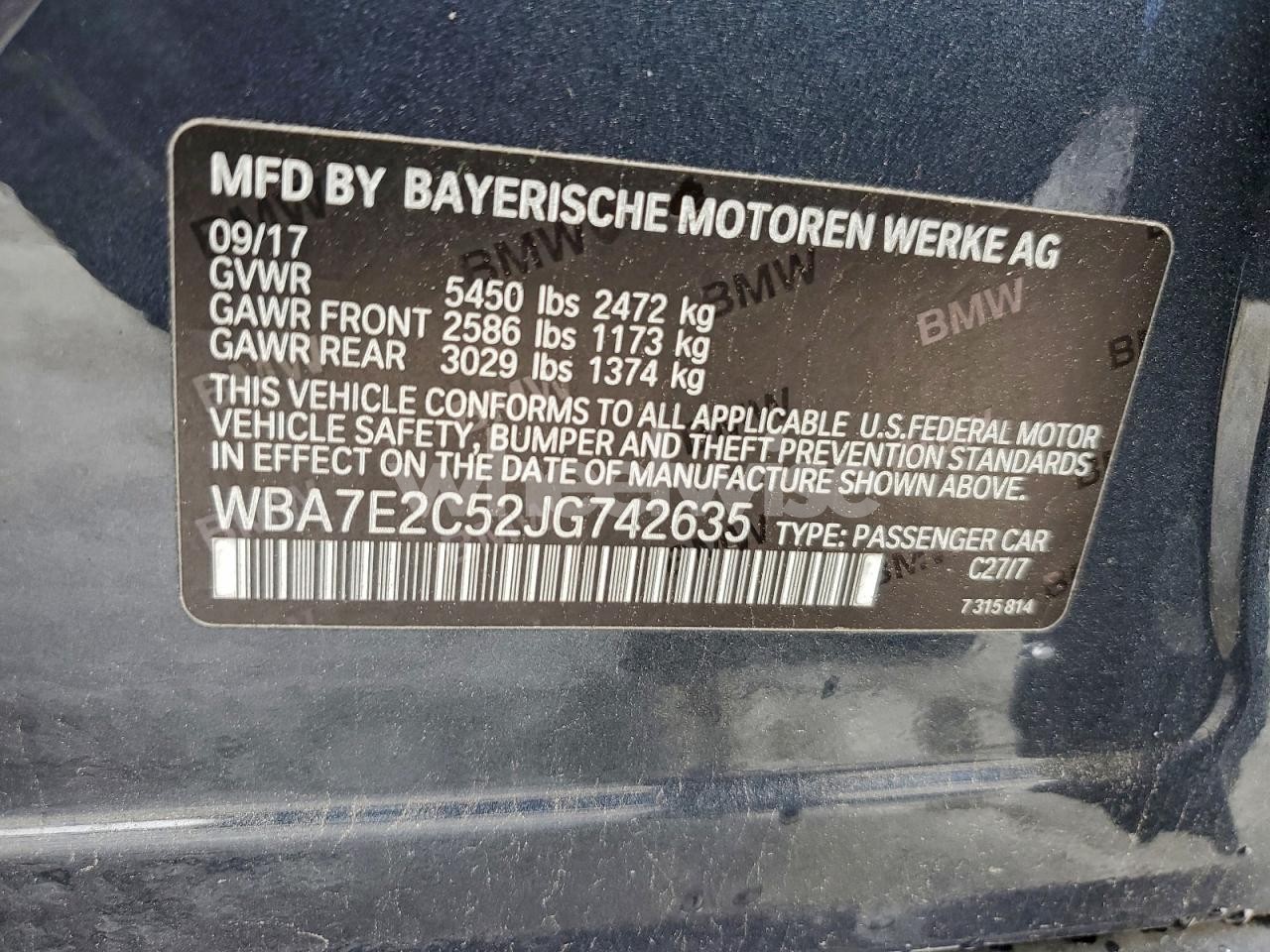 Photo 12 of 2018 BMW 740 I N/A (VIN WBA7E2C52JG742635)