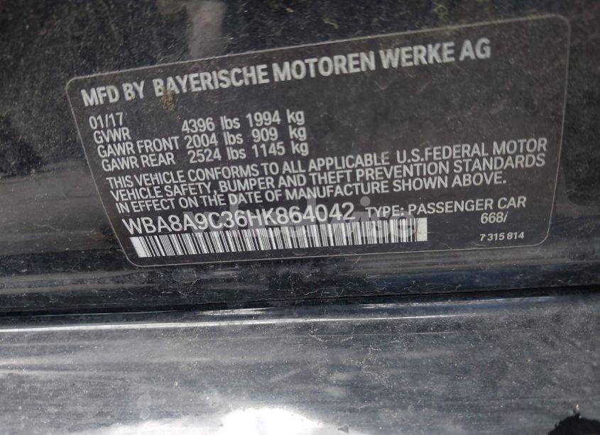 Photo 9 of 2017 Bmw 320i (VIN WBA8A9C36HK864042)