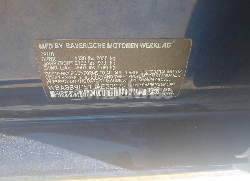 Photo 9 of 2018 Bmw 330i (VIN WBA8B9C51JAE22072)