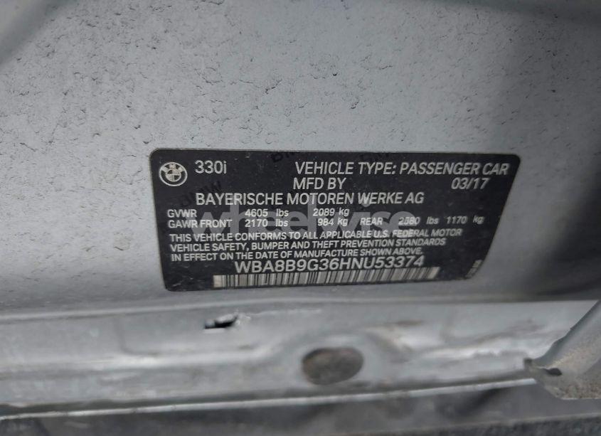 Photo 9 of 2017 Bmw 330i (VIN WBA8B9G36HNU53374)