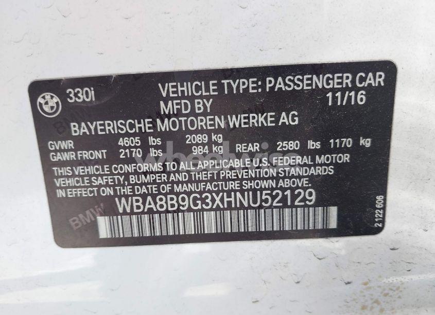 Photo 9 of 2017 Bmw 330i (VIN WBA8B9G3XHNU52129)