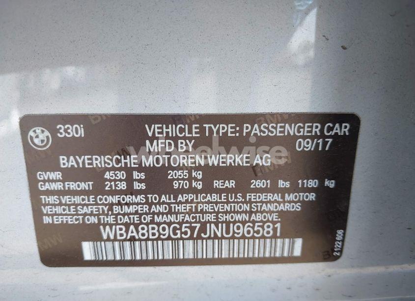 Photo 9 of 2018 Bmw 330i (VIN WBA8B9G57JNU96581)