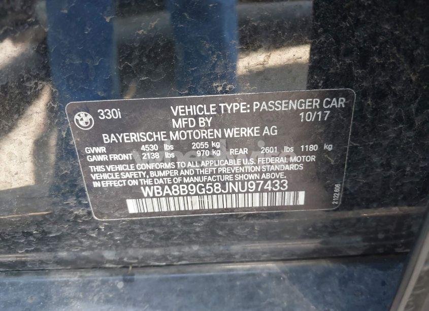 Photo 9 of 2018 Bmw 330i (VIN WBA8B9G58JNU97433)