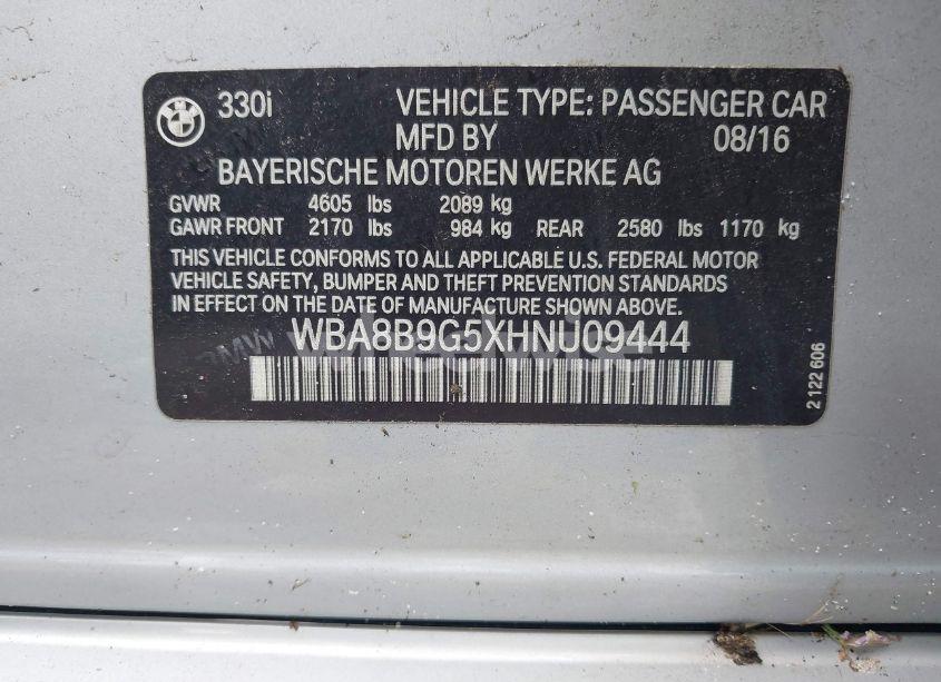 Photo 9 of 2017 Bmw 330i (VIN WBA8B9G5XHNU09444)