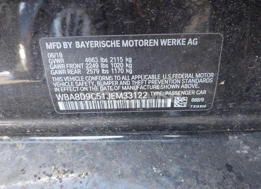 Photo 9 of 2018 Bmw 330i XDRIVE (VIN WBA8D9C51JEM33122)