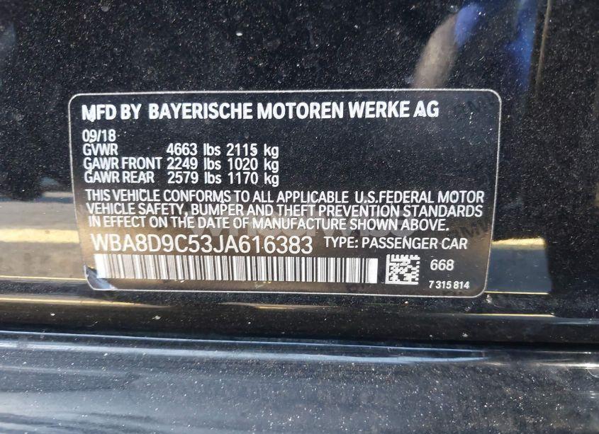Photo 9 of 2018 Bmw 330i XDRIVE (VIN WBA8D9C53JA616383)