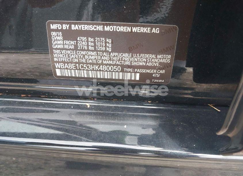 Photo 9 of 2017 Bmw 330e IPERFORMANCE (VIN WBA8E1C53HK480050)