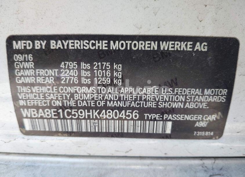 Photo 9 of 2017 Bmw 330e IPERFORMANCE (VIN WBA8E1C59HK480456)