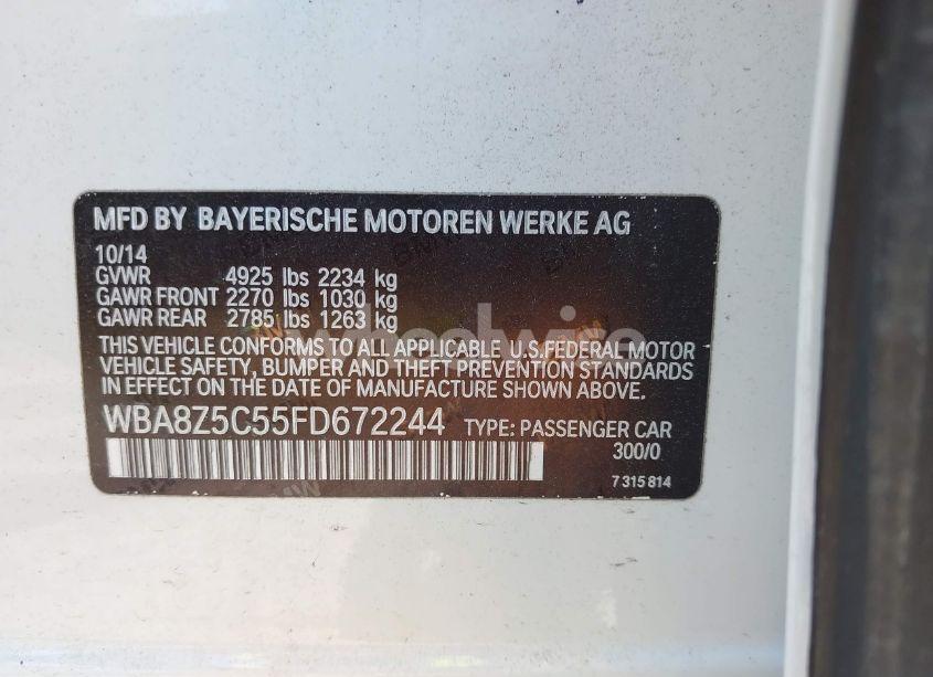 Photo 9 of 2015 Bmw 328i GRAN TURISMO XDRIVE (VIN WBA8Z5C55FD672244)