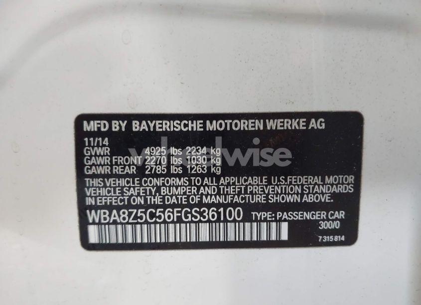 Photo 9 of 2015 Bmw 328i GRAN TURISMO XDRIVE (VIN WBA8Z5C56FGS36100)