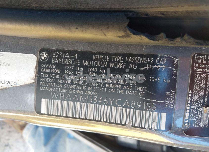 Photo 9 of 2000 Bmw 323i (VIN WBAAM3346YCA89155)