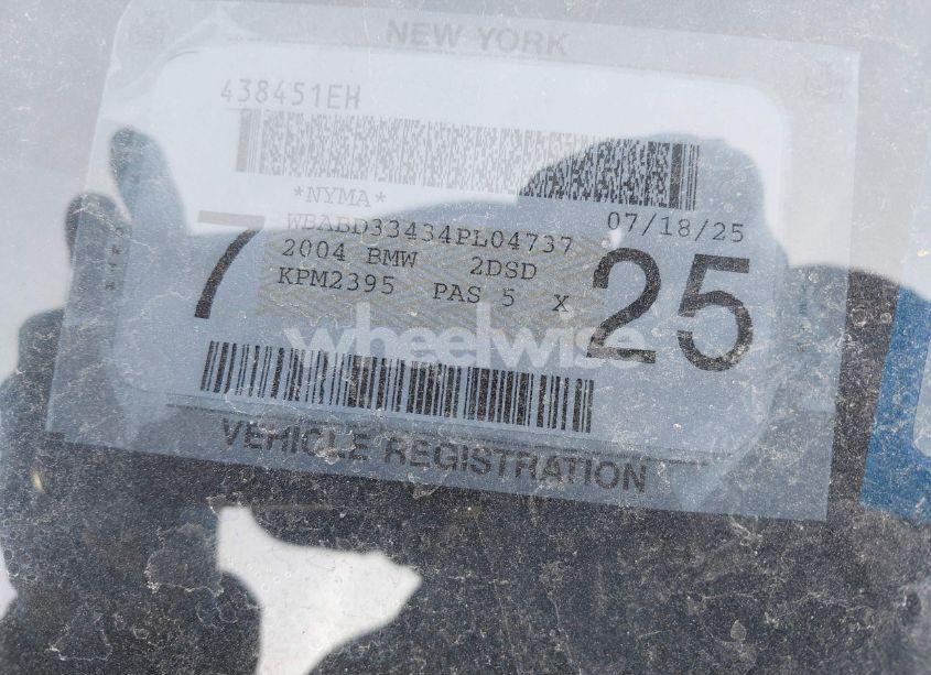Photo 9 of 2004 Bmw 325ci (VIN WBABD33434PL04737)