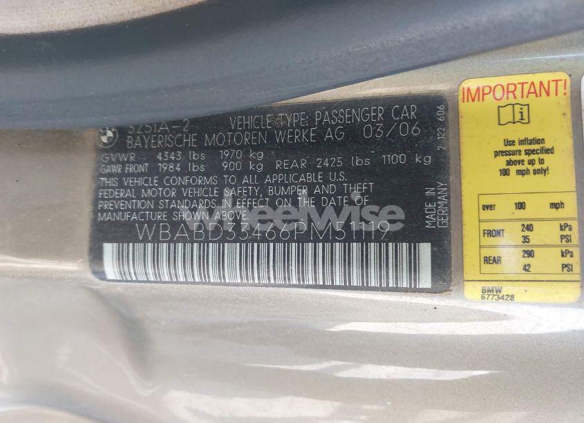 Photo 9 of 2006 Bmw 325ci (VIN WBABD33466PM51119)