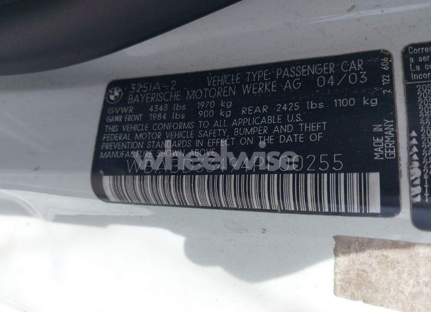 Photo 9 of 2004 Bmw 325ci (VIN WBABD33494PL00255)