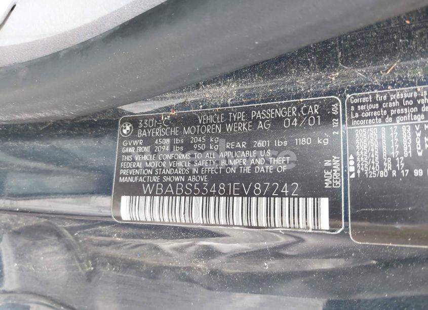 Photo 9 of 2001 Bmw 330ci (VIN WBABS53481EV87242)