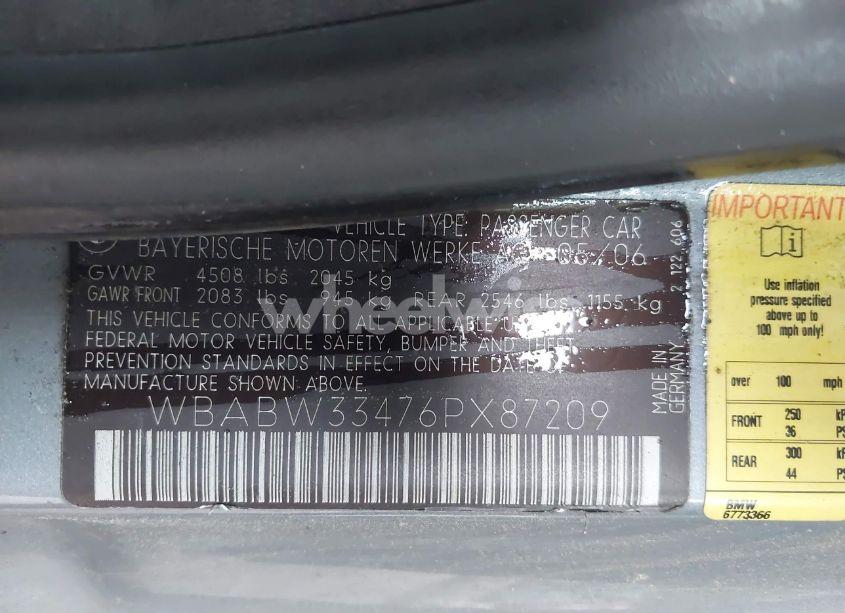 Photo 9 of 2006 Bmw 325ci (VIN WBABW33476PX87209)
