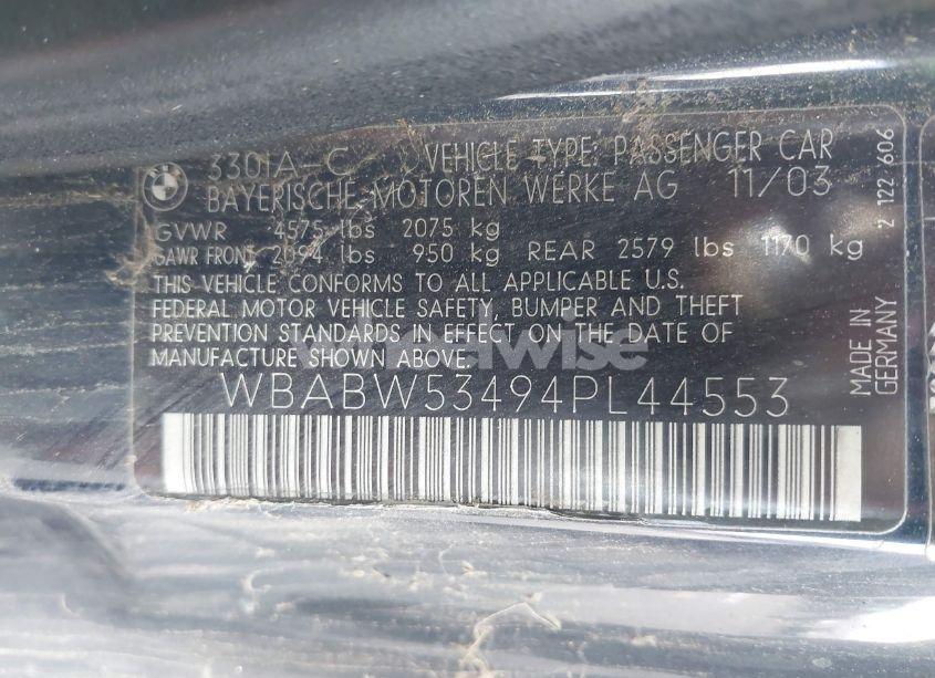 Photo 9 of 2004 Bmw 330ci (VIN WBABW53494PL44553)