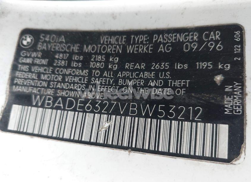 Photo 9 of 1997 Bmw 540ia N/A (VIN WBADE6327VBW53212)