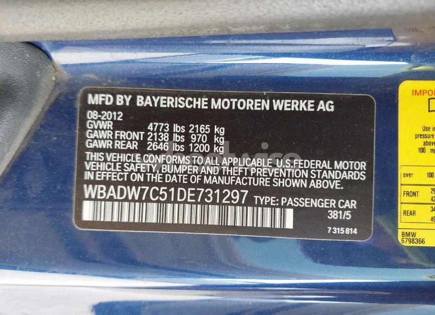 Photo 9 of 2013 Bmw 328i (VIN WBADW7C51DE731297)