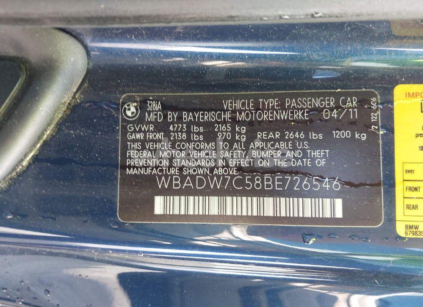 Photo 9 of 2011 Bmw 328i (VIN WBADW7C58BE726546)
