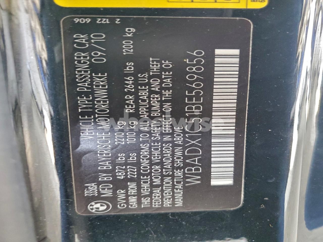 Photo 13 of 2011 BMW 335 IS (VIN WBADX1C51BE569856)