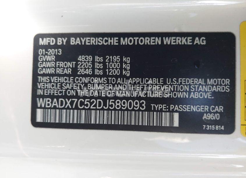 Photo 9 of 2013 Bmw 335i (VIN WBADX7C52DJ589093)