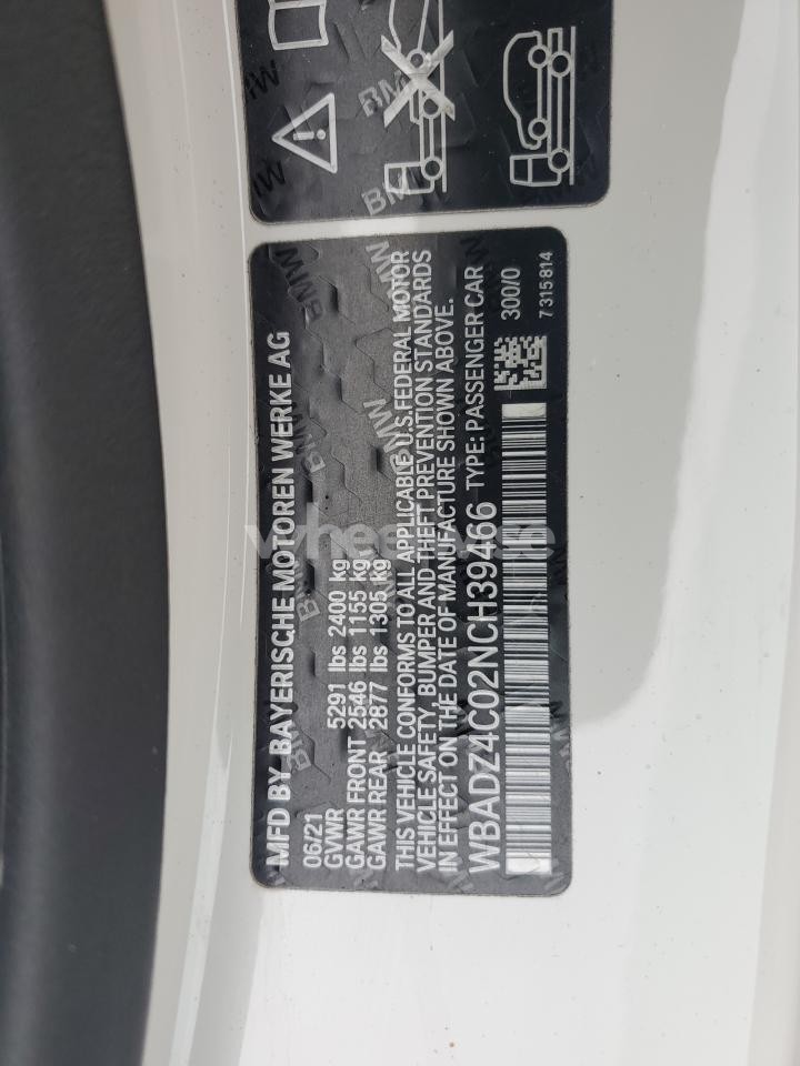 Photo 13 of 2022 BMW 840XI (VIN WBADZ4C02NCH39466)