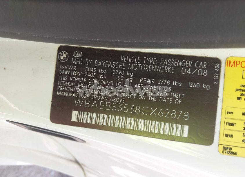 Photo 9 of 2008 Bmw 650i N/A (VIN WBAEB53538CX62878)