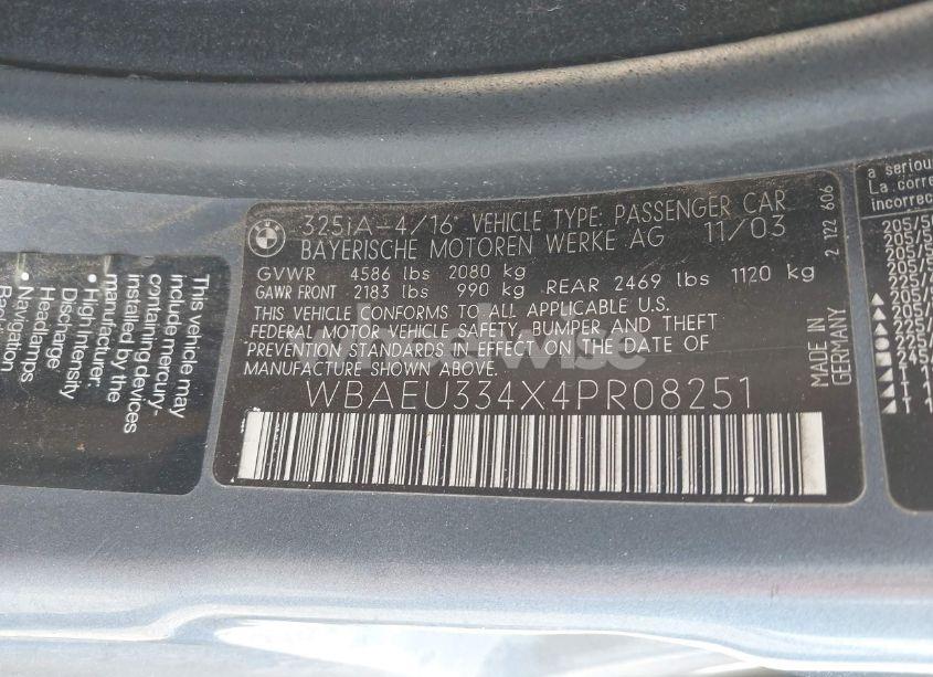 Photo 9 of 2004 Bmw 325xi (VIN WBAEU334X4PR08251)
