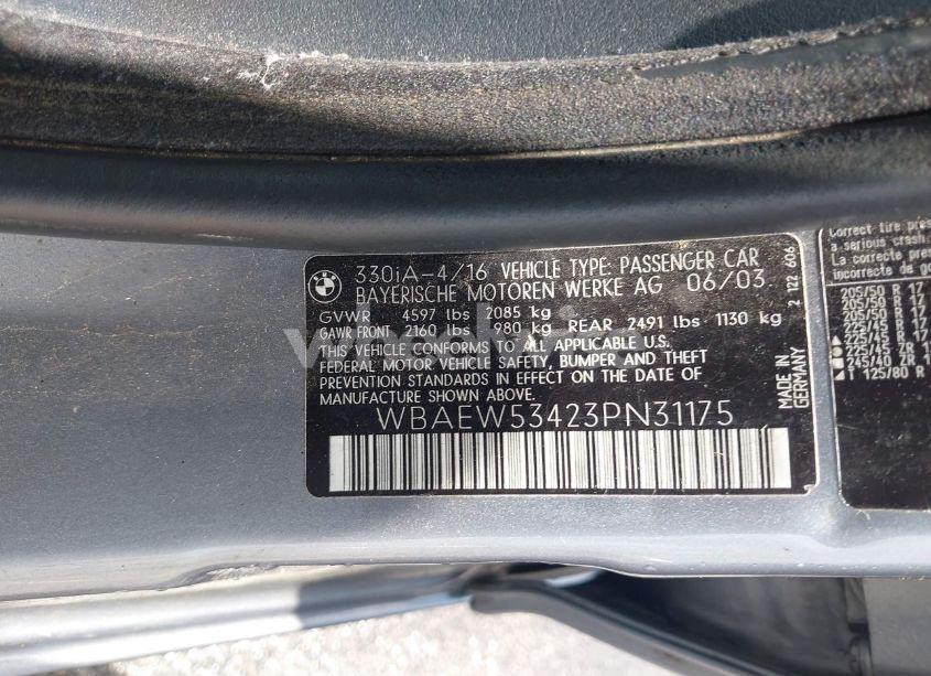 Photo 9 of 2003 Bmw 330xi (VIN WBAEW53423PN31175)