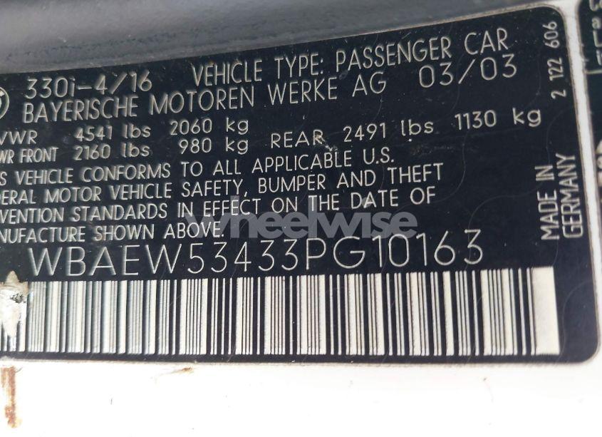 Photo 9 of 2003 Bmw 330xi (VIN WBAEW53433PG10163)