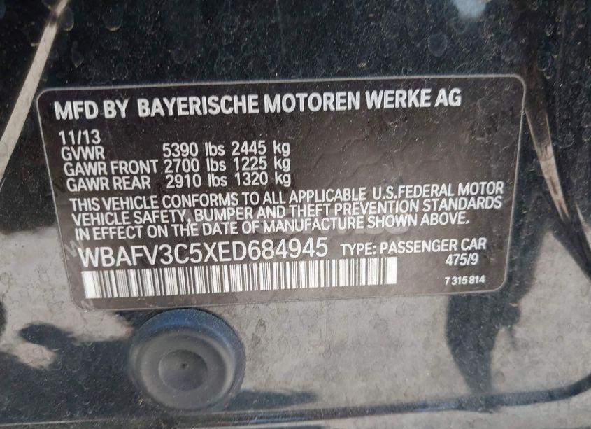 Photo 9 of 2014 Bmw 535d XDRIVE (VIN WBAFV3C5XED684945)